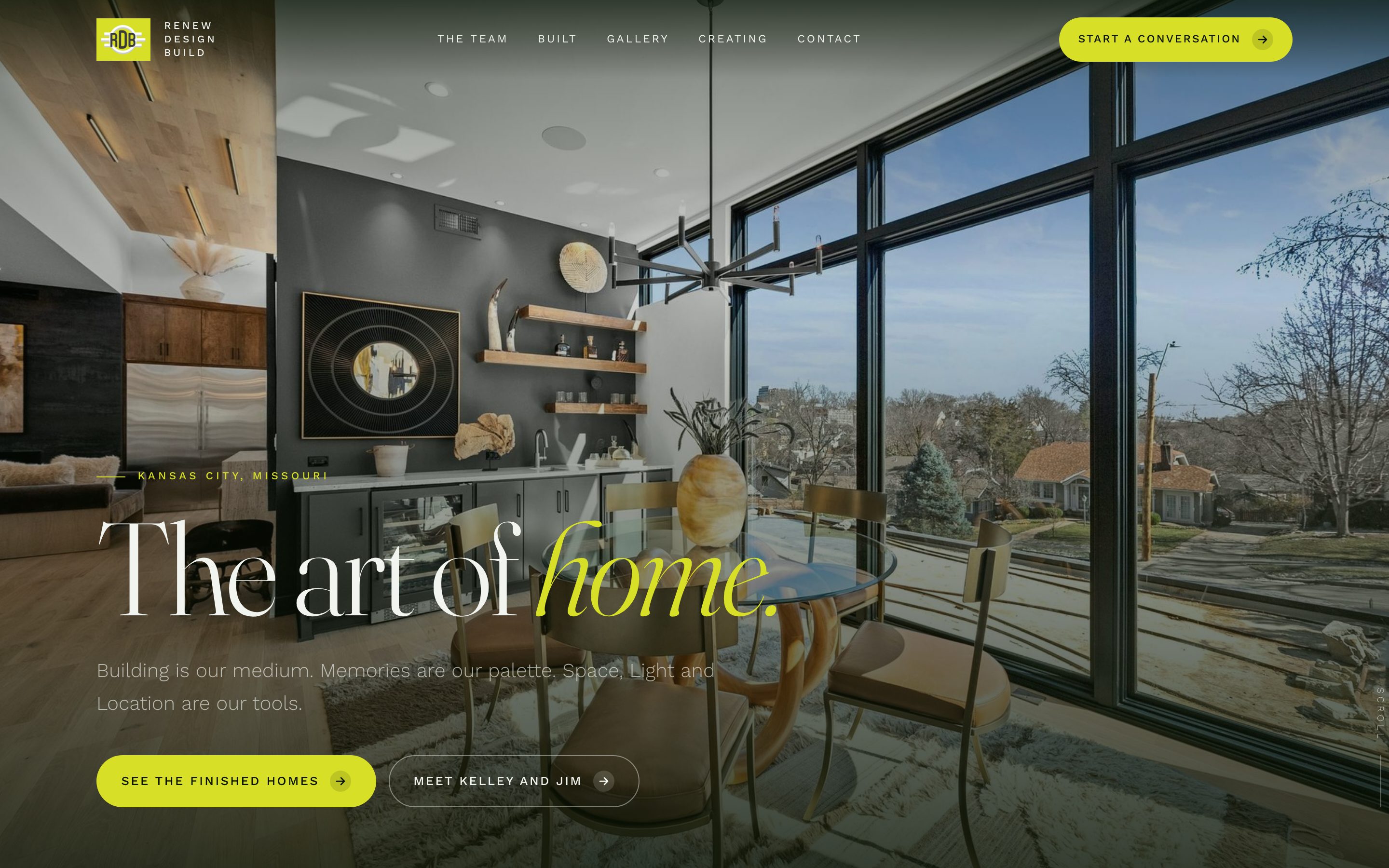 The new Renew Design Build homepage concept